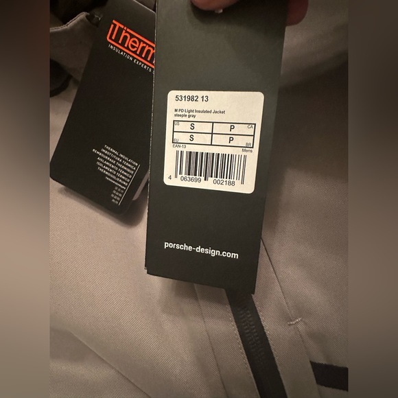 NWT $465 Porsche Design Insulated jacket Steeple Grey Small S trench down jacket - Picture 9 of 12